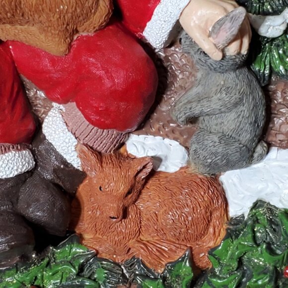 Ceramic Christmas Wreath - Santa and Woodland Animals - Picture 4 of 9